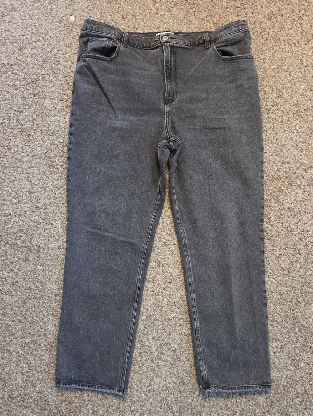 Abercrombie & Fitch Black/Gray Ultra High-Rise '90s Straight Jeans